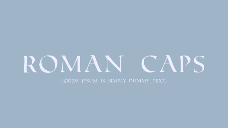 Roman Caps Font