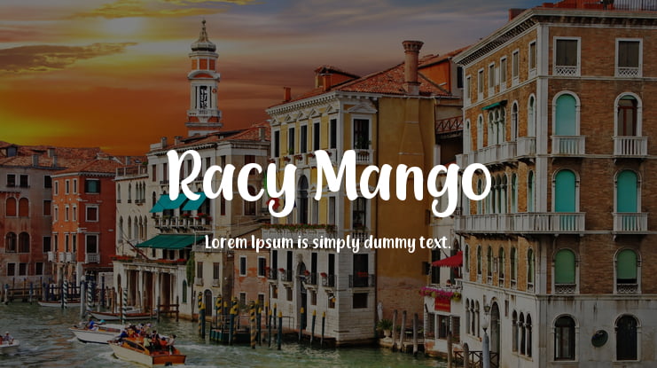 Racy Mango Font Family