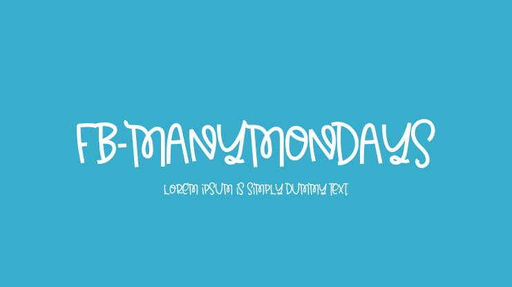 FB-ManyMondays Font