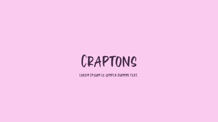 Craptons Font