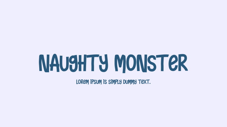 Naughty Monster Font