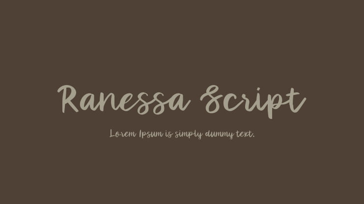 Ranessa Script Font