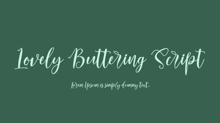 Lovely Buttering Script Font Family