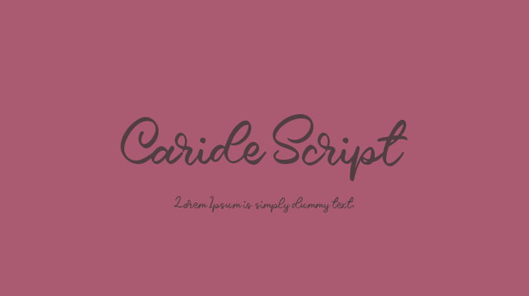 Caride Script Font