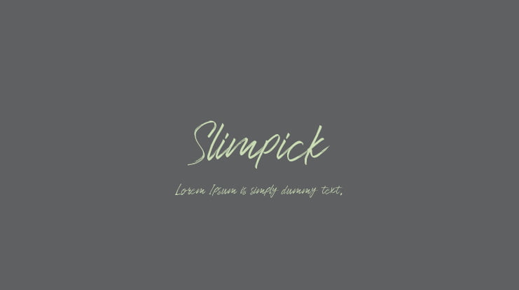 Slimpick Font