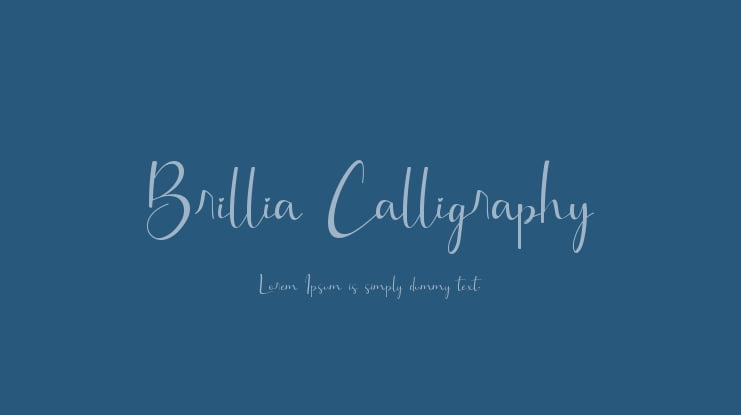 Brillia Calligraphy Font