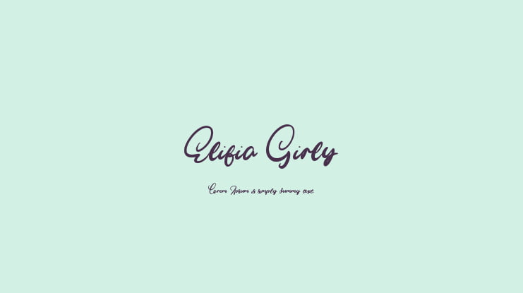 Elifia Girly Font