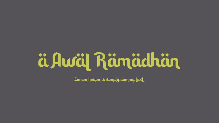 a Awal Ramadhan Font