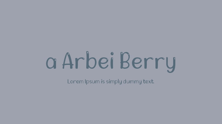 a Arbei Berry Font