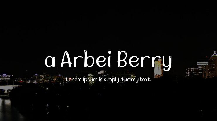 a Arbei Berry Font