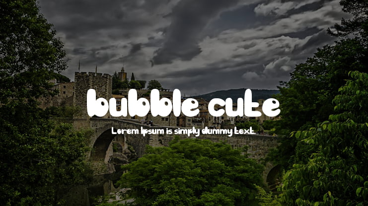 bubble cute Font