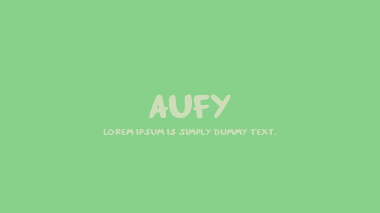 Aufy Font