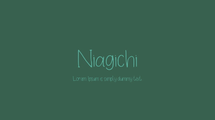 Niagichi Font