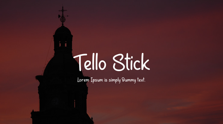 Tello Stick Font