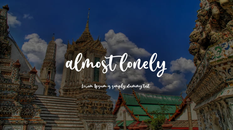 almost lonely Font