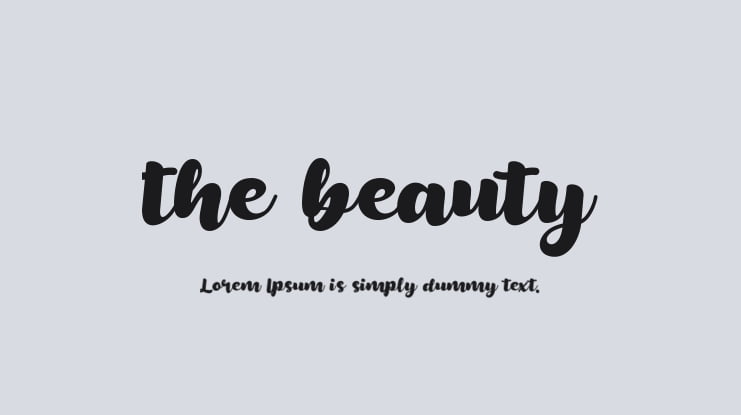the beauty Font