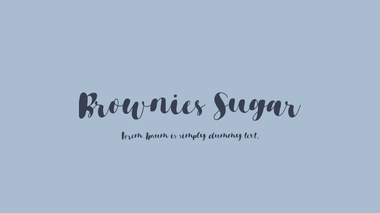 Brownies Sugar Font