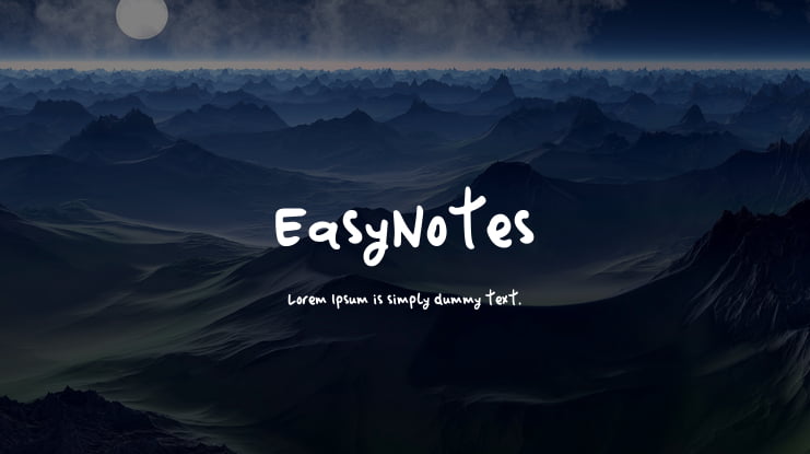 EasyNotes Font