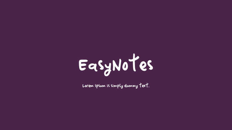 EasyNotes Font