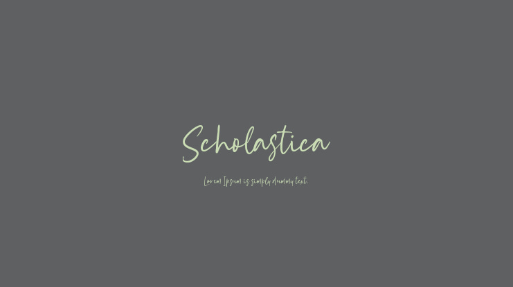 Scholastica Font