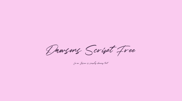 Dawsons Script Free Font