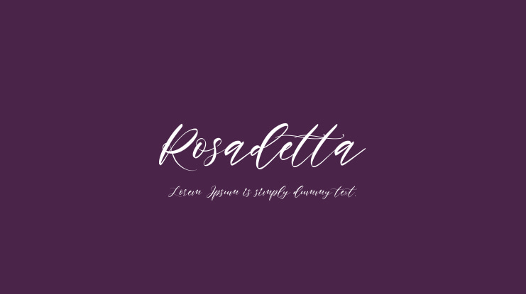 Rosadetta Font