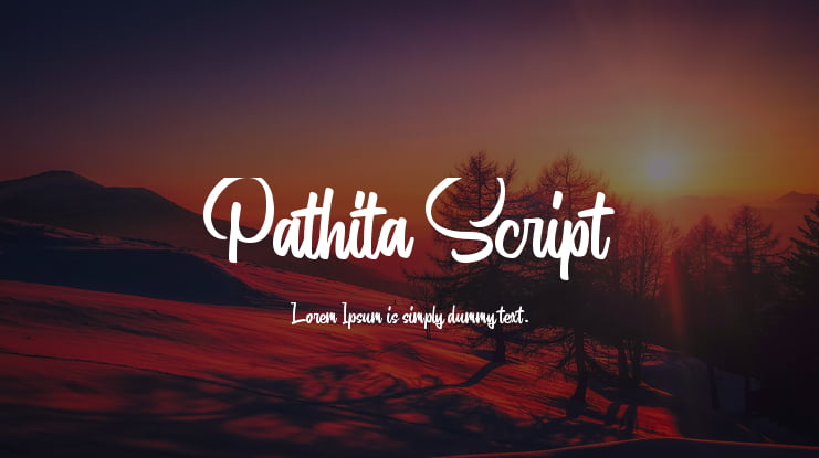 Pathita Script Font