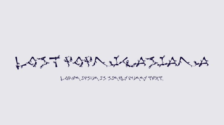 Lost Popnicasiana Font