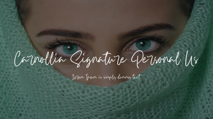 Carnollia Signature Personal Us Font