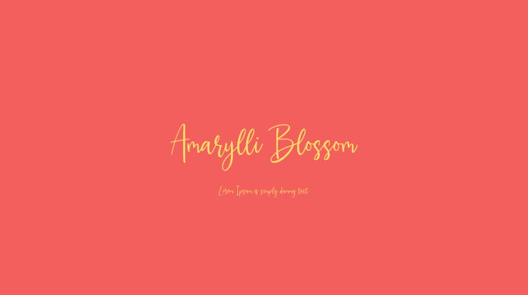 Amarylli Blossom Font