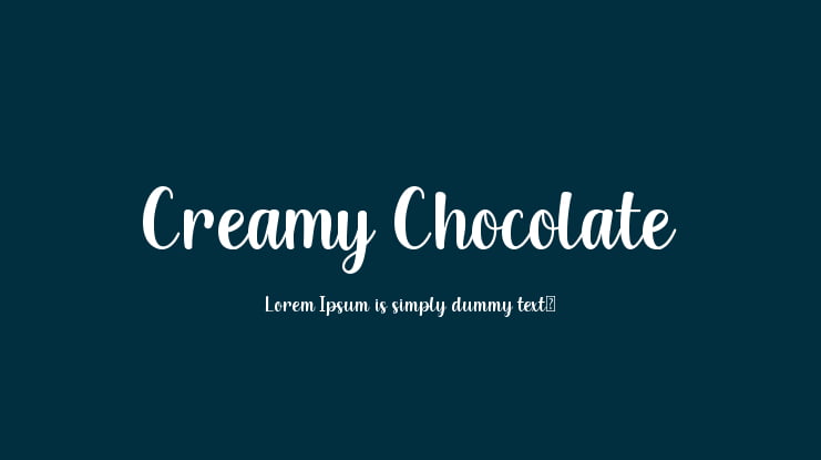 Creamy Chocolate Font