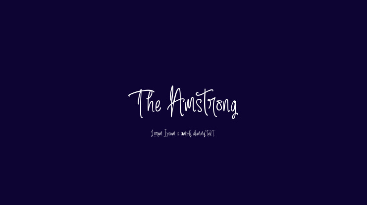 The Amstrong Font