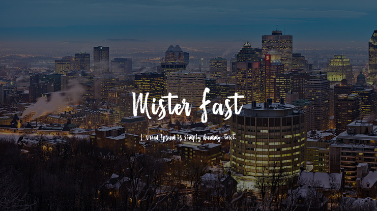 Mister Fast Font
