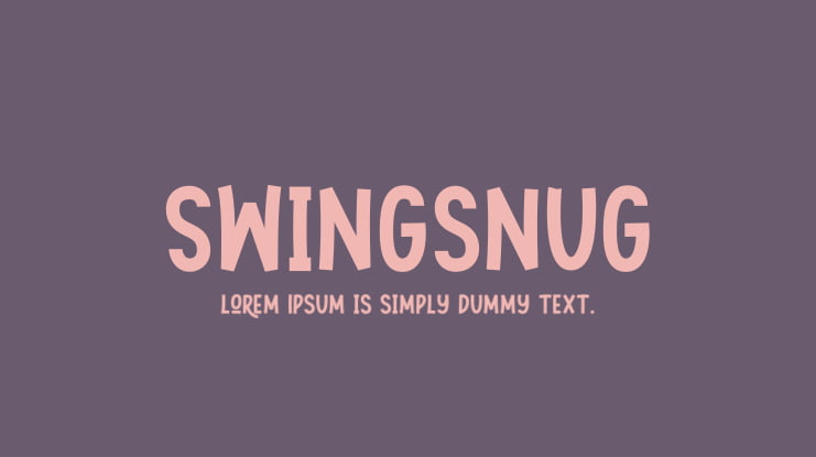 Swingsnug Font
