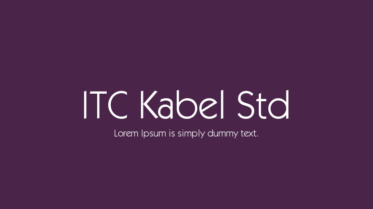 ITC Kabel Std Font Family