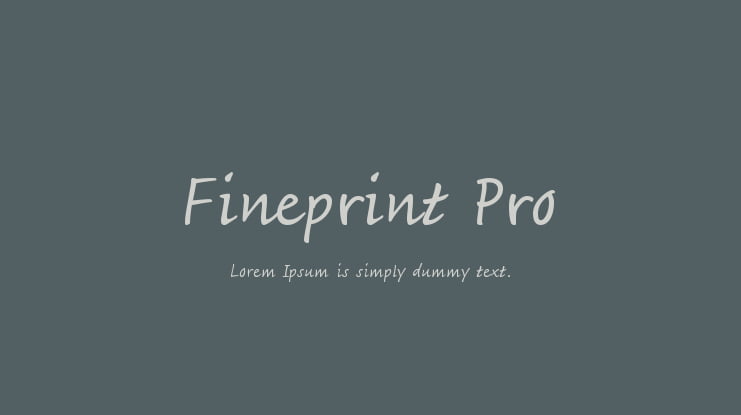 Fineprint Pro Font Family