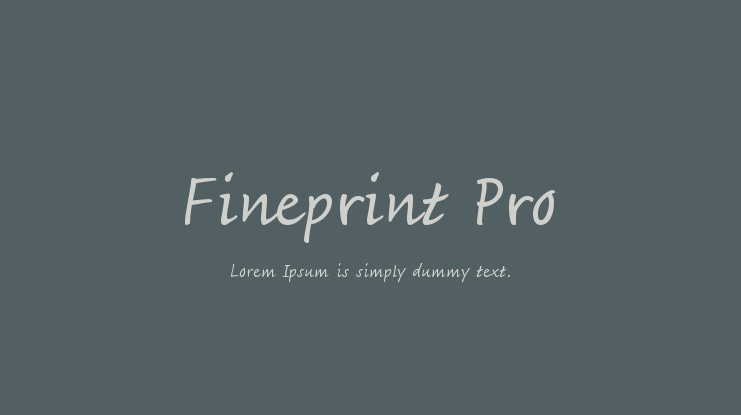 Fineprint Pro Font Family