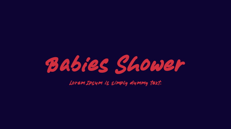 Babies Shower Font