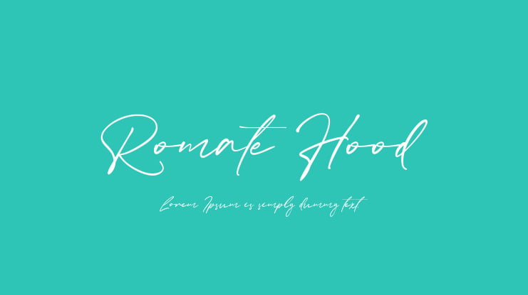 Romate Hood Font