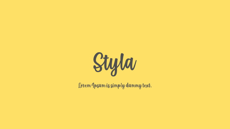 Styla Font Family