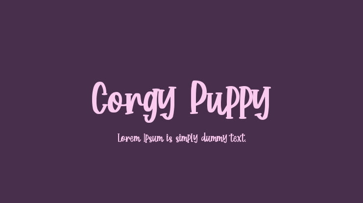 Corgy Puppy Font