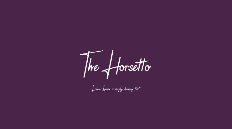 The Horsetto Font