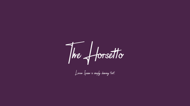 The Horsetto Font