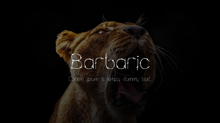 Barbaric Font