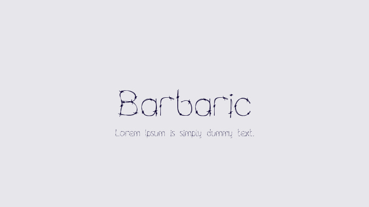 Barbaric Font