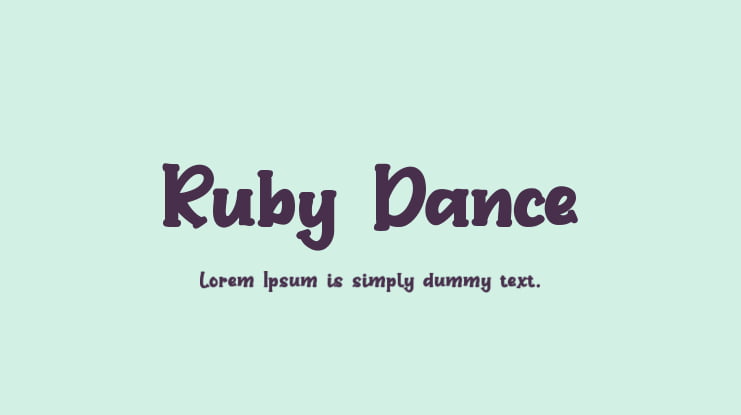 Ruby Dance Font