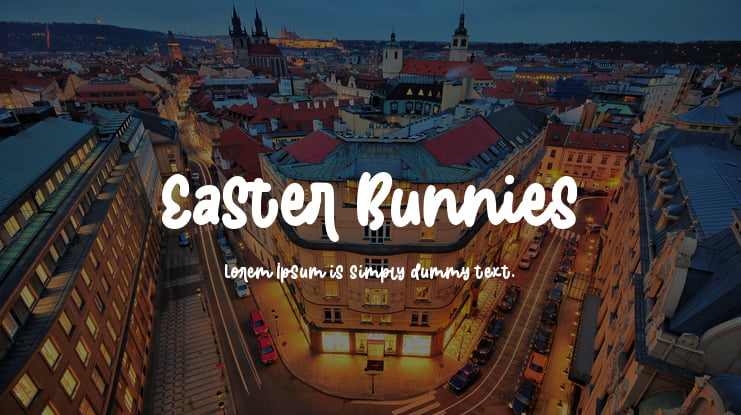 Easter Bunnies Font