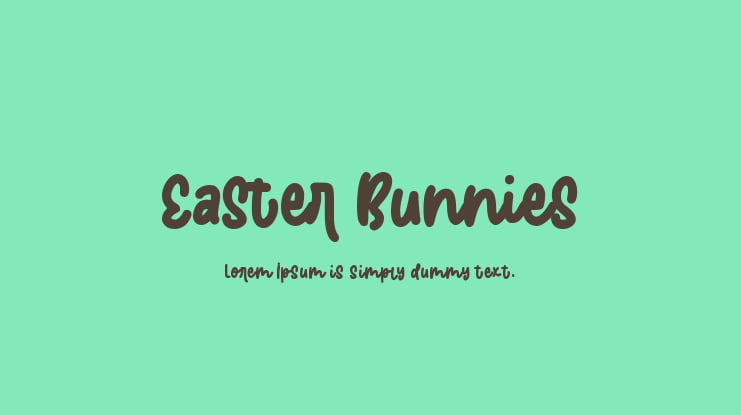 Easter Bunnies Font