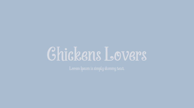 Chickens Lovers Font