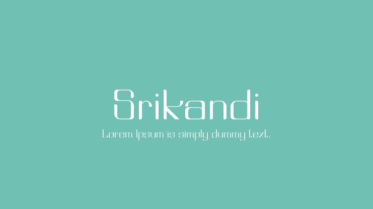 Srikandi Font